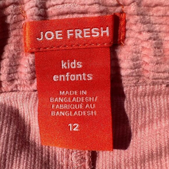 Joe Fresh  Girls Pink Corduroy Button Skirt Size 12 - Picture 3 of 4